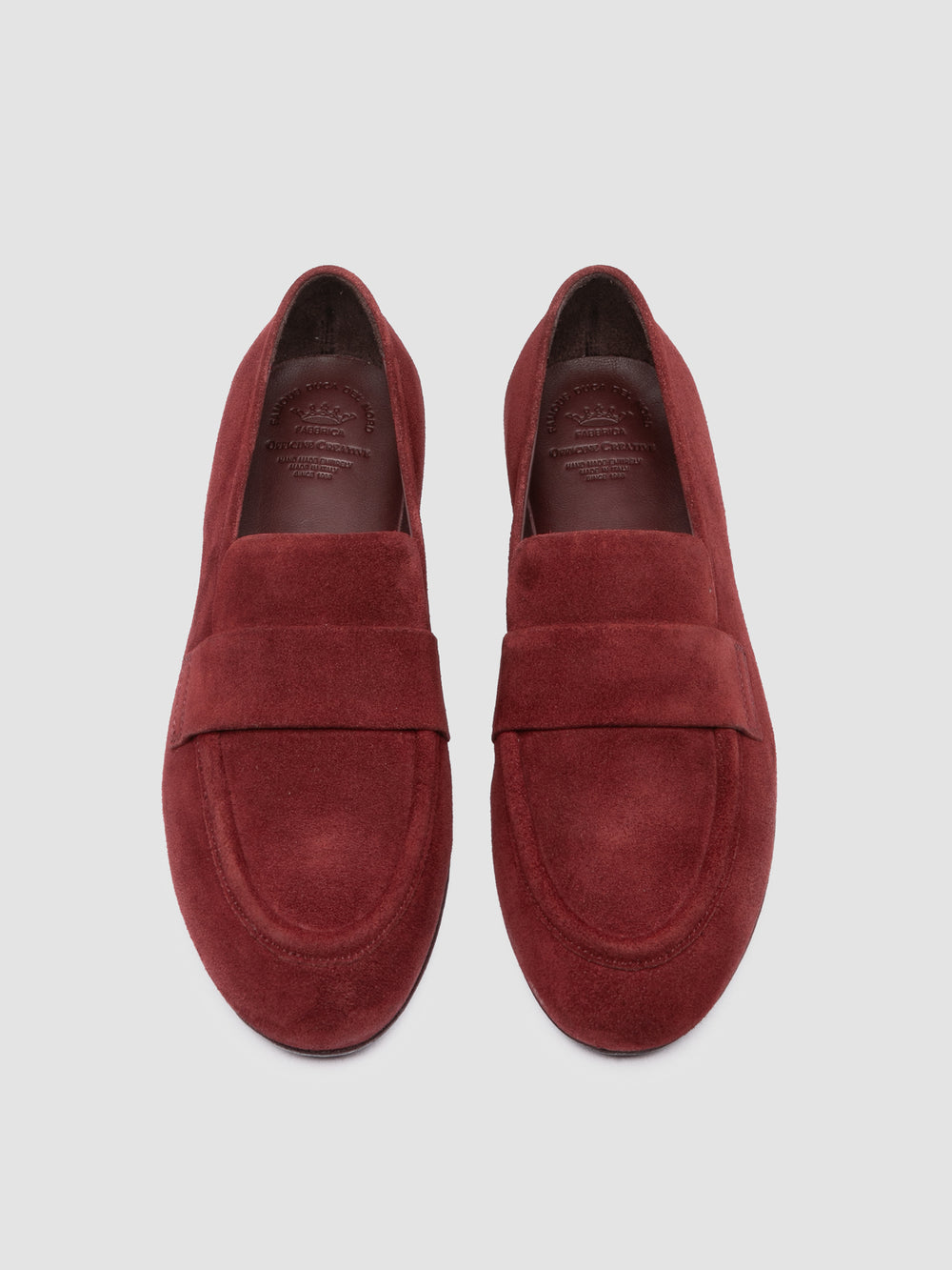 BLAIR DD/002_W - Burgundy Suede Penny Loafers - Image 3