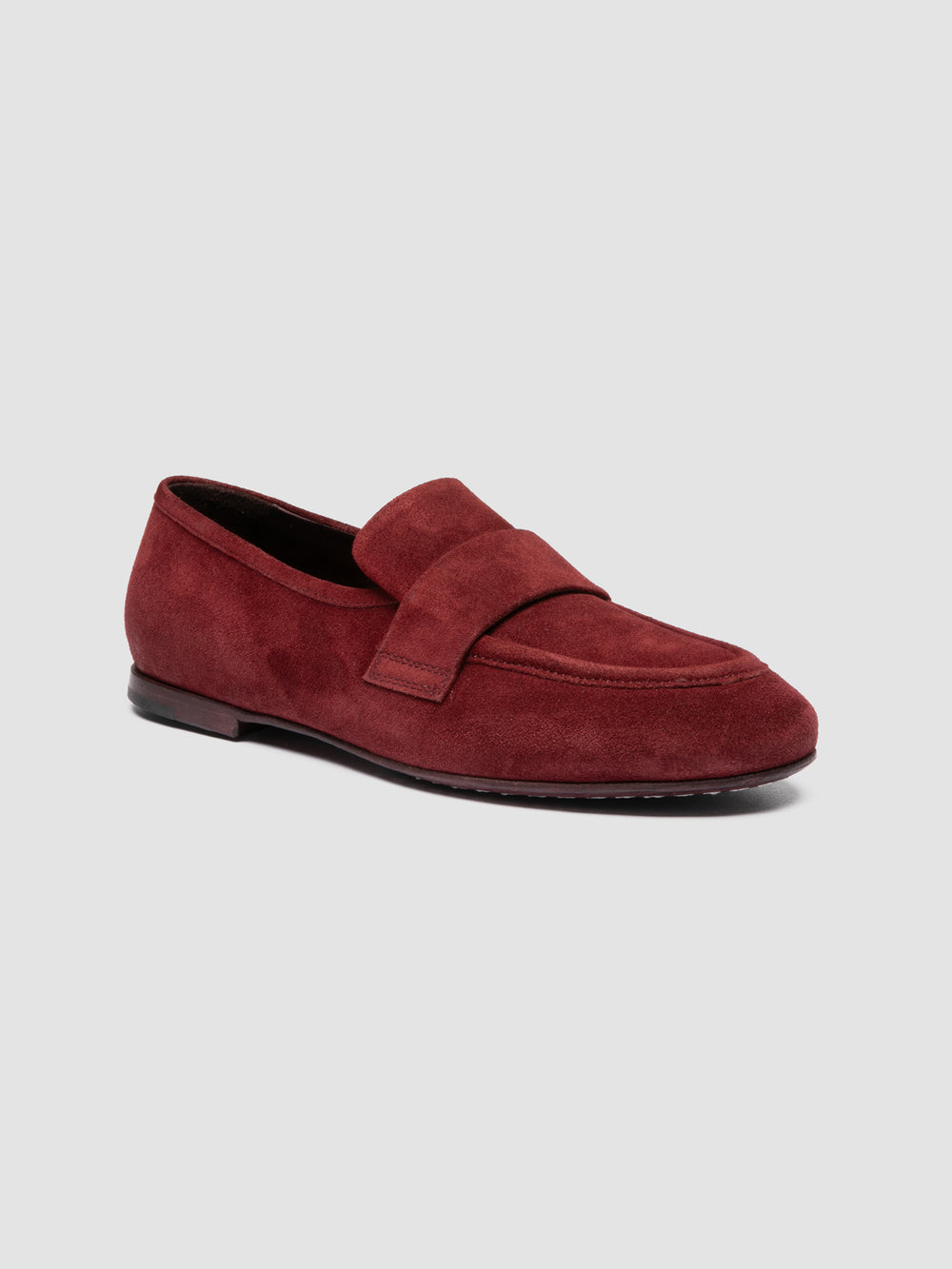 BLAIR DD/002_W - Burgundy Suede Penny Loafers - Image 4