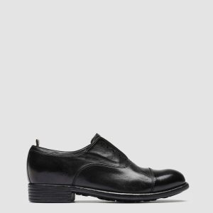 CALIXTE 003 - Black Leather Oxford Shoes