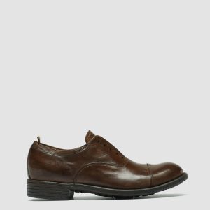 CALIXTE 003 - Brown Leather Oxford Shoes
