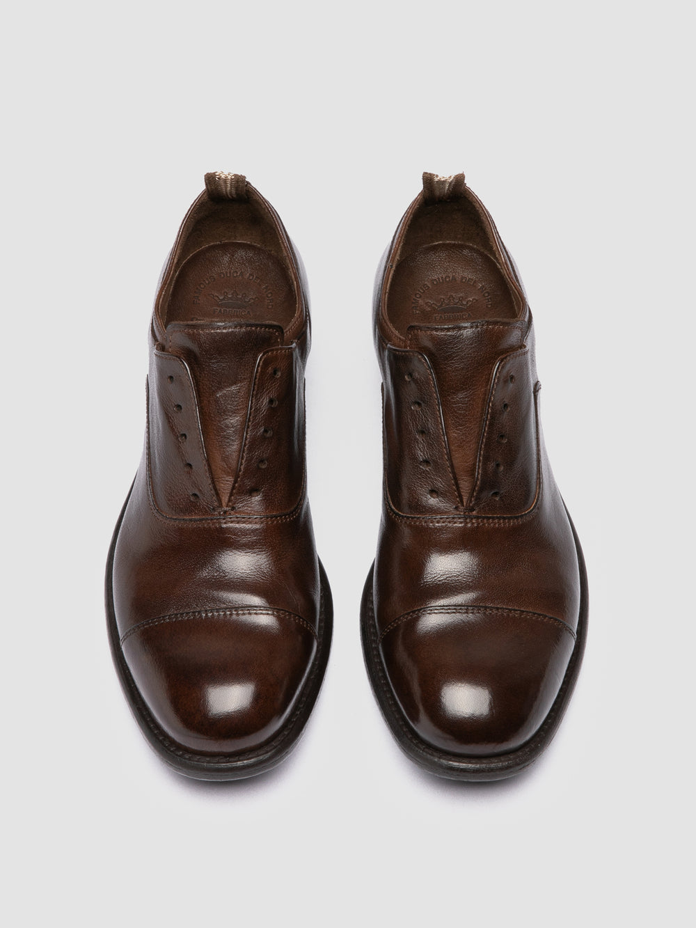 CALIXTE 003 - Brown Leather Oxford Shoes - Image 2