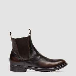 CALIXTE 004 - Brown Leather Chelsea Boots