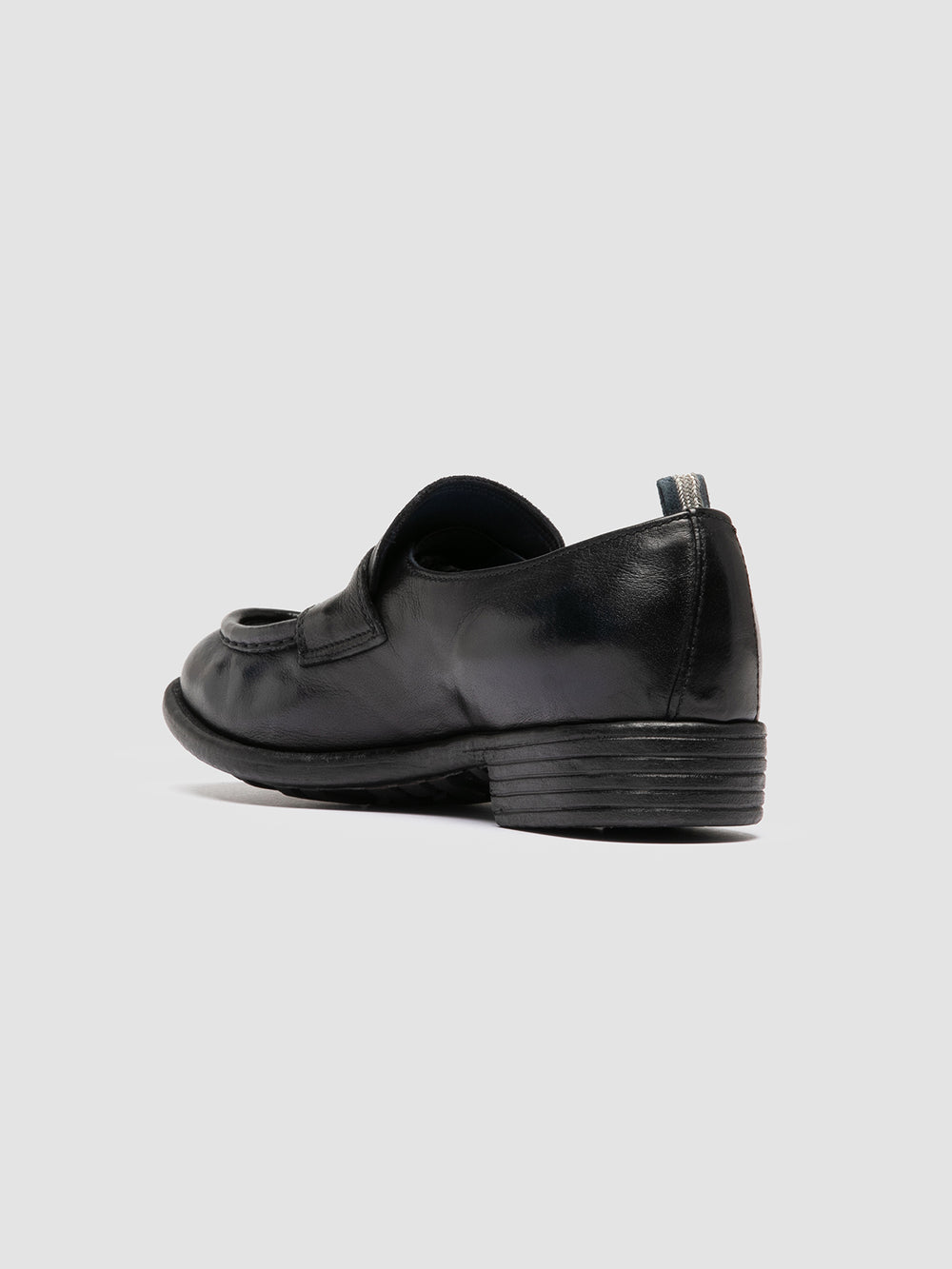 CALIXTE 020 - Navy Leather Penny Loafers - Image 4
