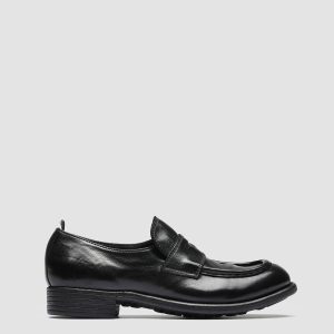 CALIXTE 020 - Black Leather Loafers