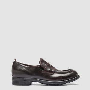 CALIXTE 020 - Burgundy Leather Loafers