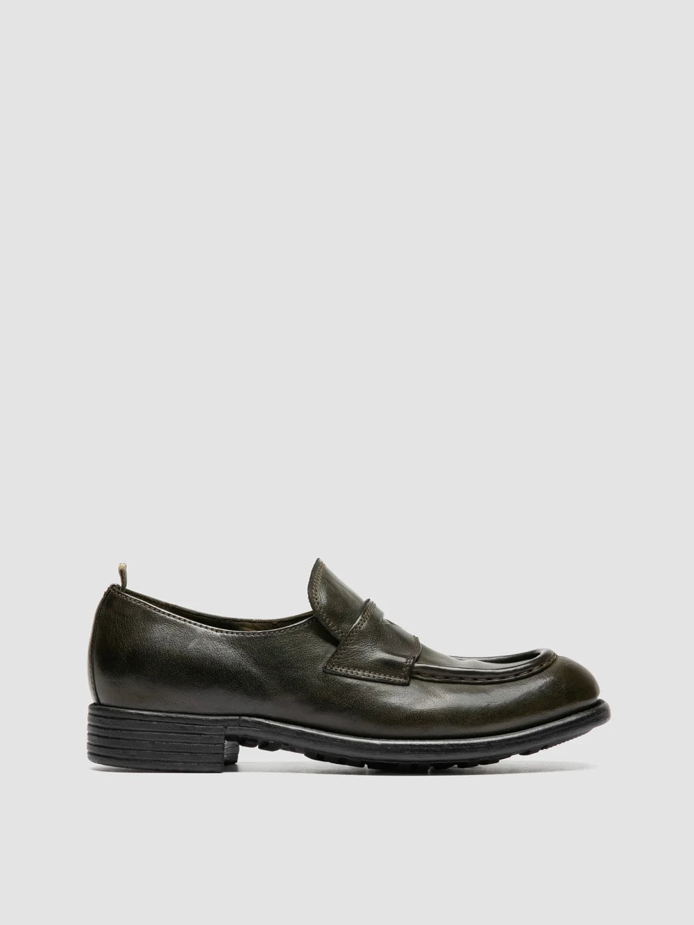 CALIXTE 020 - Green Leather Loafers