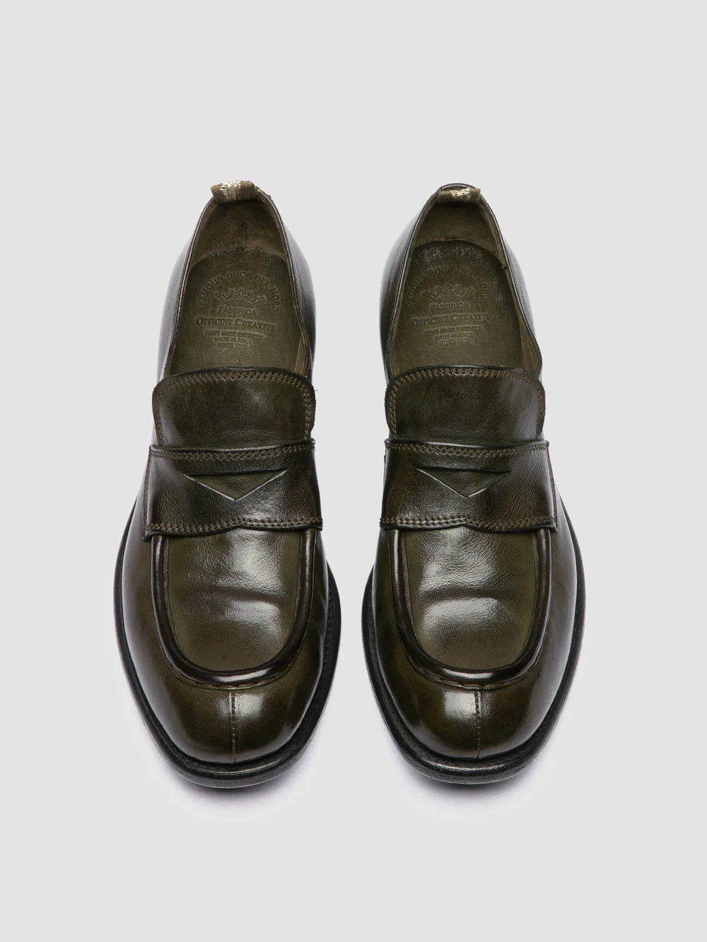 CALIXTE 020 - Green Leather Loafers - Image 2