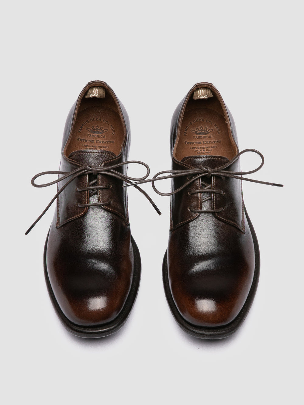 CALIXTE 068 - Brown Leather Derby Shoes - Image 2