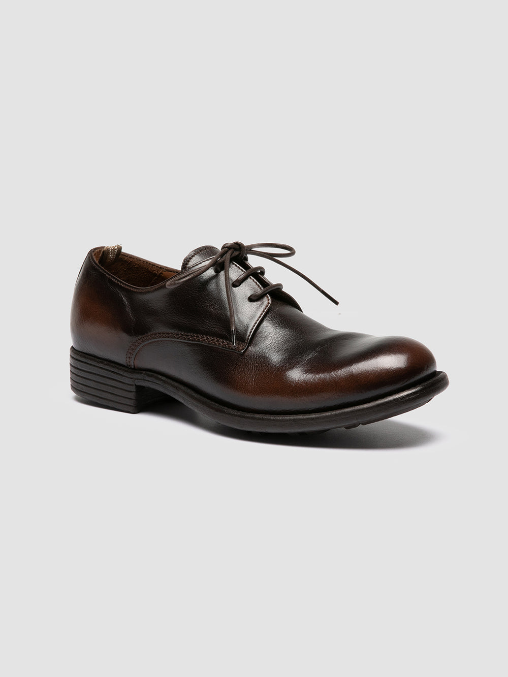 CALIXTE 068 - Brown Leather Derby Shoes - Image 3