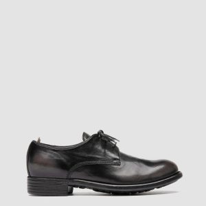 CALIXTE 068 - Burgundy Leather Derby Shoes