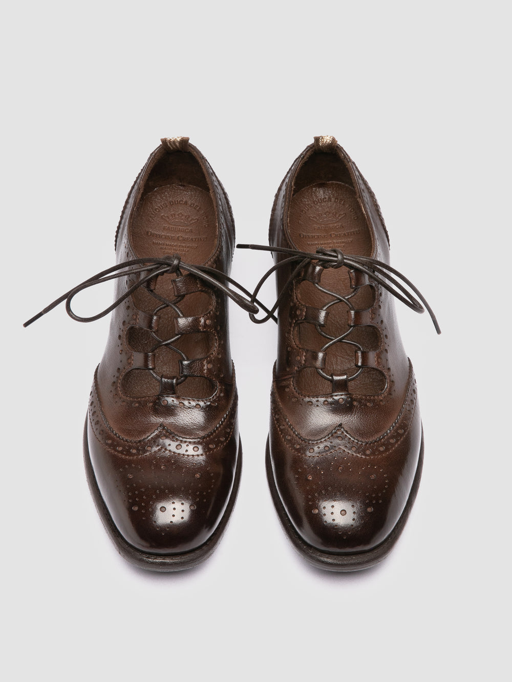 CALIXTE 079 - Brown Leather Oxford Shoes - Image 2