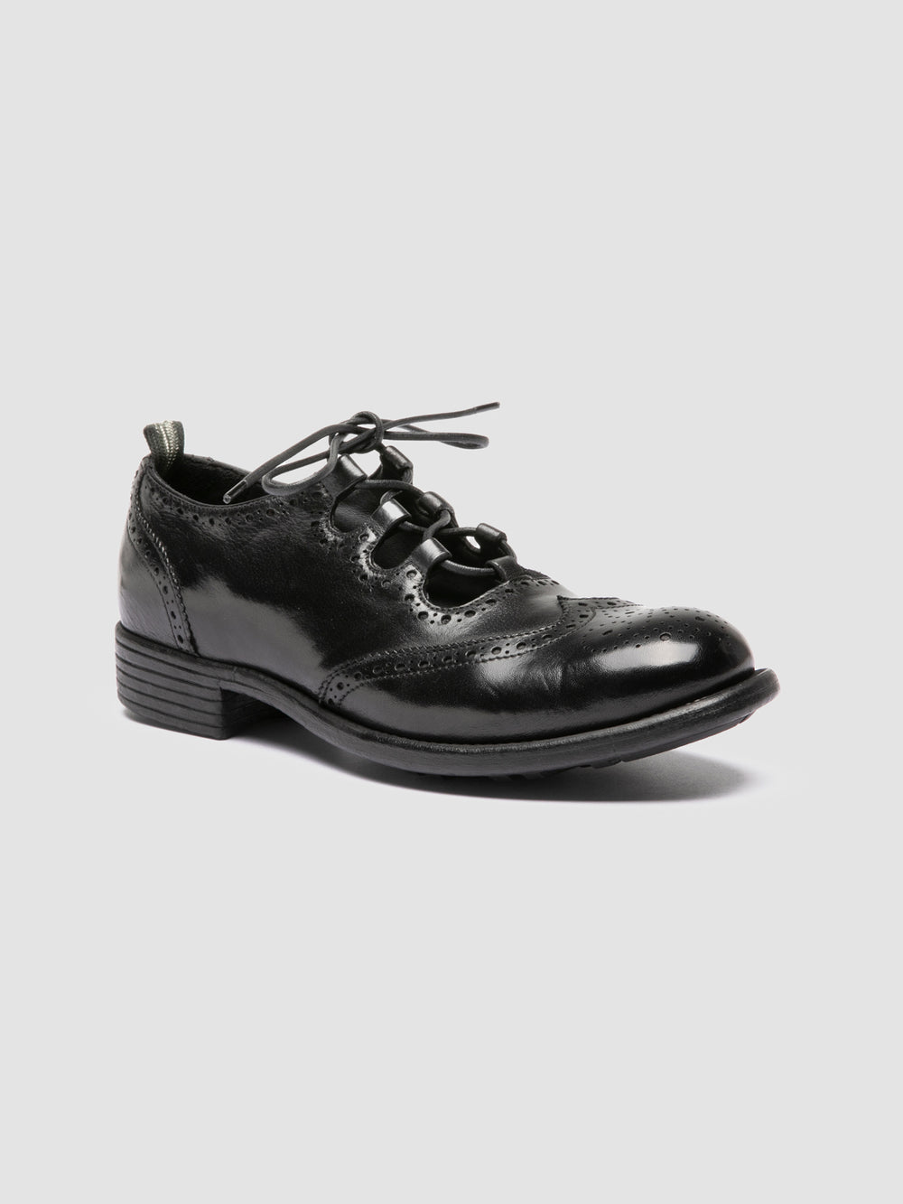 CALIXTE 084 - Black Leather Derby Shoes - Image 3