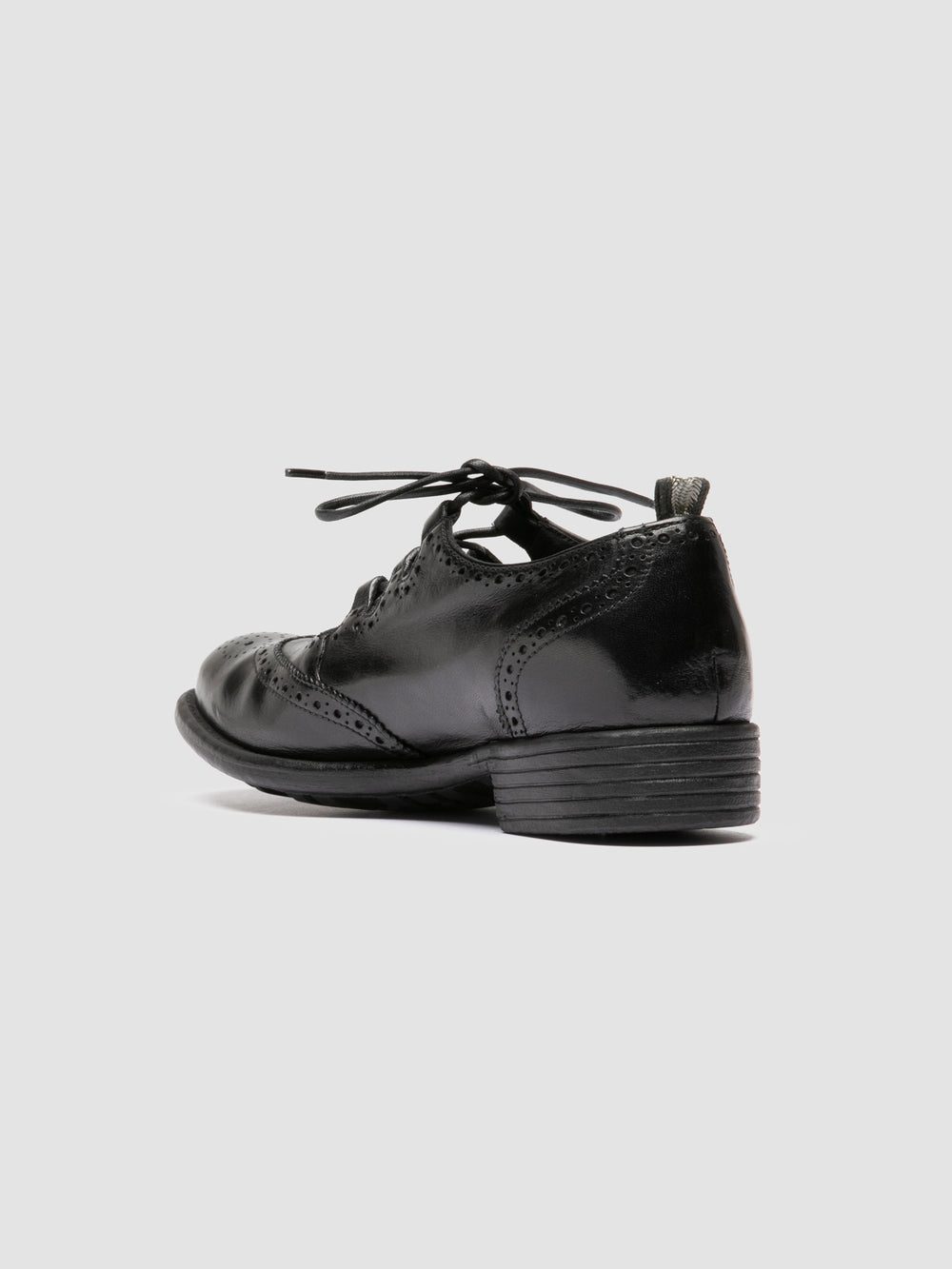 CALIXTE 084 - Black Leather Derby Shoes - Image 4