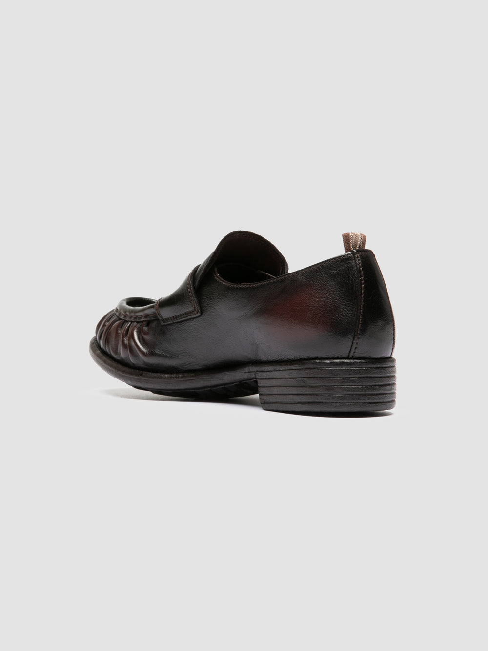 CALIXTE 085 - Brown Leather Penny Loafers - Image 4