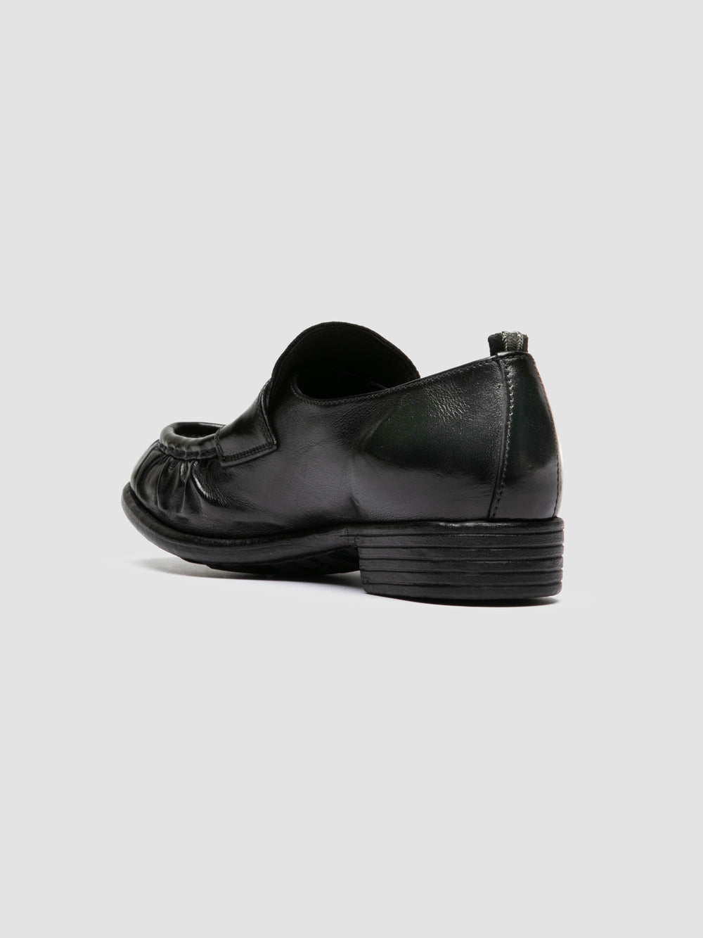 CALIXTE 085 - Black Leather Penny Loafers - Image 4
