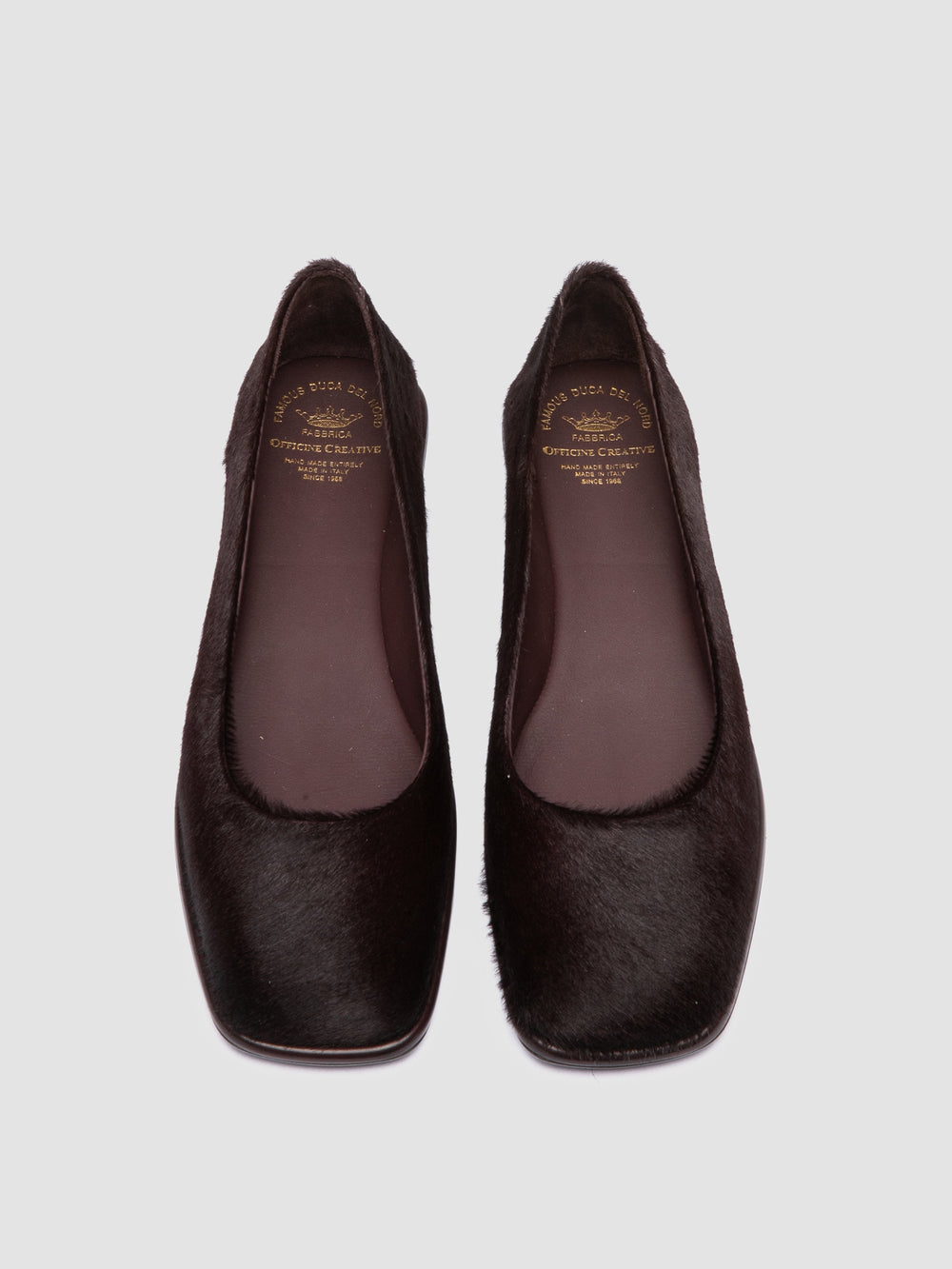 CLOVER 008_W - Burgundy Leather Ballerina Shoes - Image 3