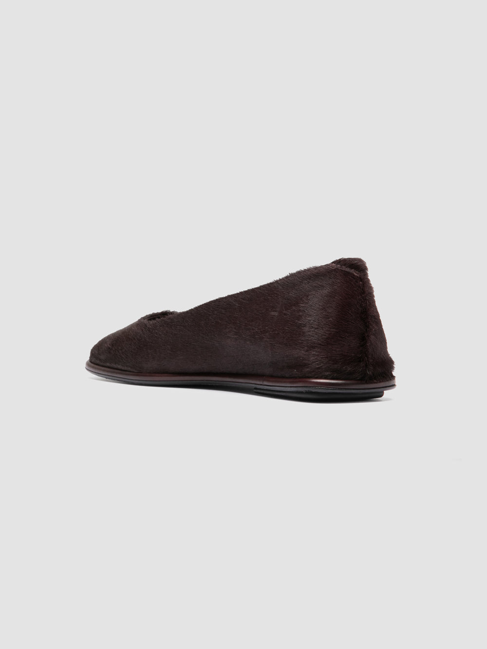 CLOVER 008_W - Burgundy Leather Ballerina Shoes - Image 5
