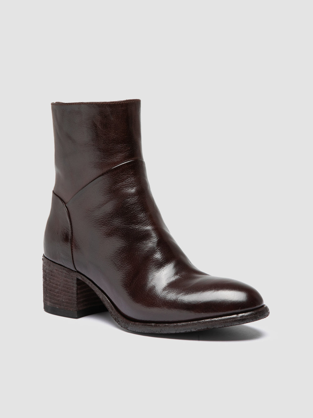 DENNER 107 - Burgundy Leather Zip Boots - Image 3