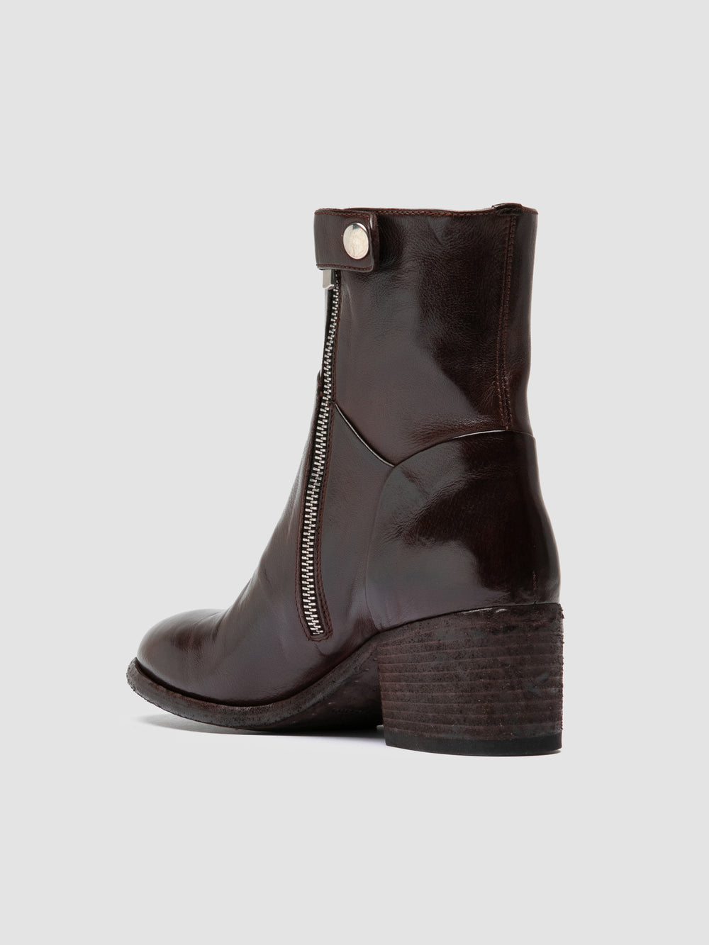 DENNER 107 - Burgundy Leather Zip Boots - Image 4