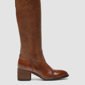 DENNER 116 - Brown Leather Zip Boots