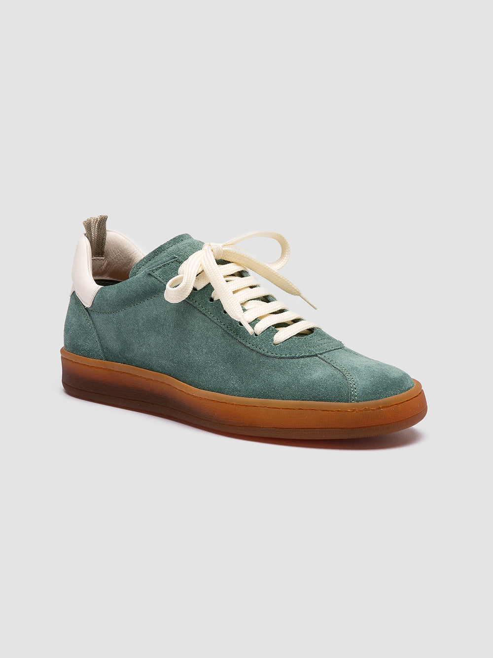 GINNASIO 101 - Green Leather and Suede Low Top Sneakers - Image 3
