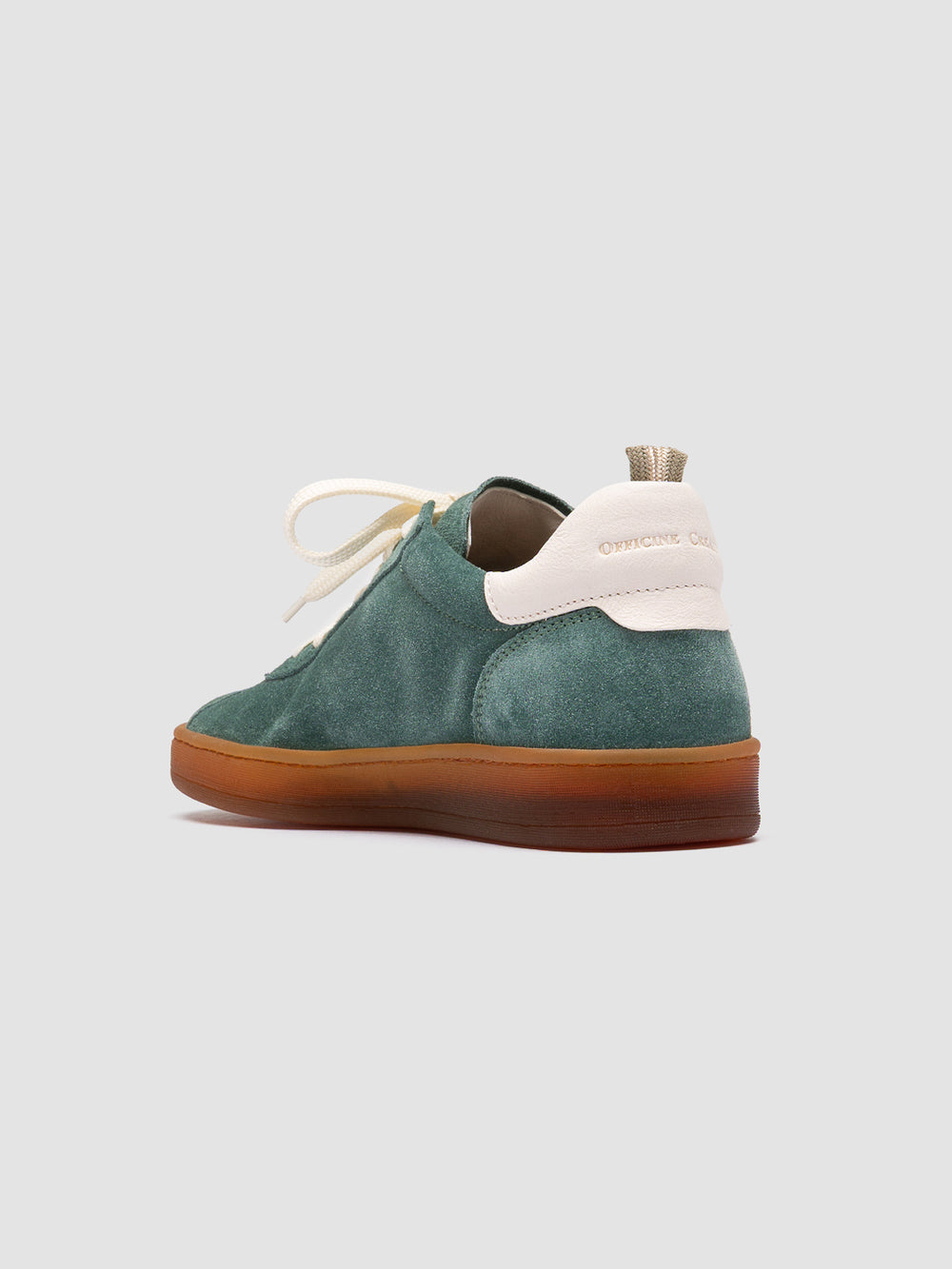 GINNASIO 101 - Green Leather and Suede Low Top Sneakers - Image 4