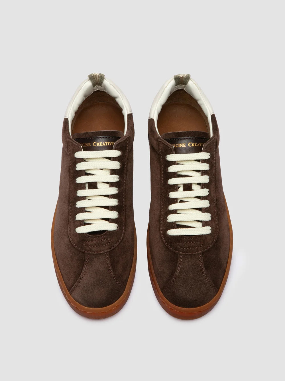 GINNASIO 103 - Brown Leather and Suede Sneakers - Image 2