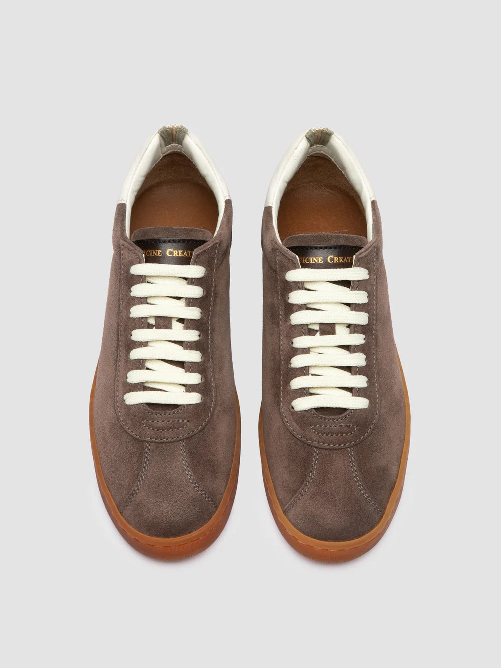 GINNASIO 103 - Brown Leather and Suede Sneakers - Image 2