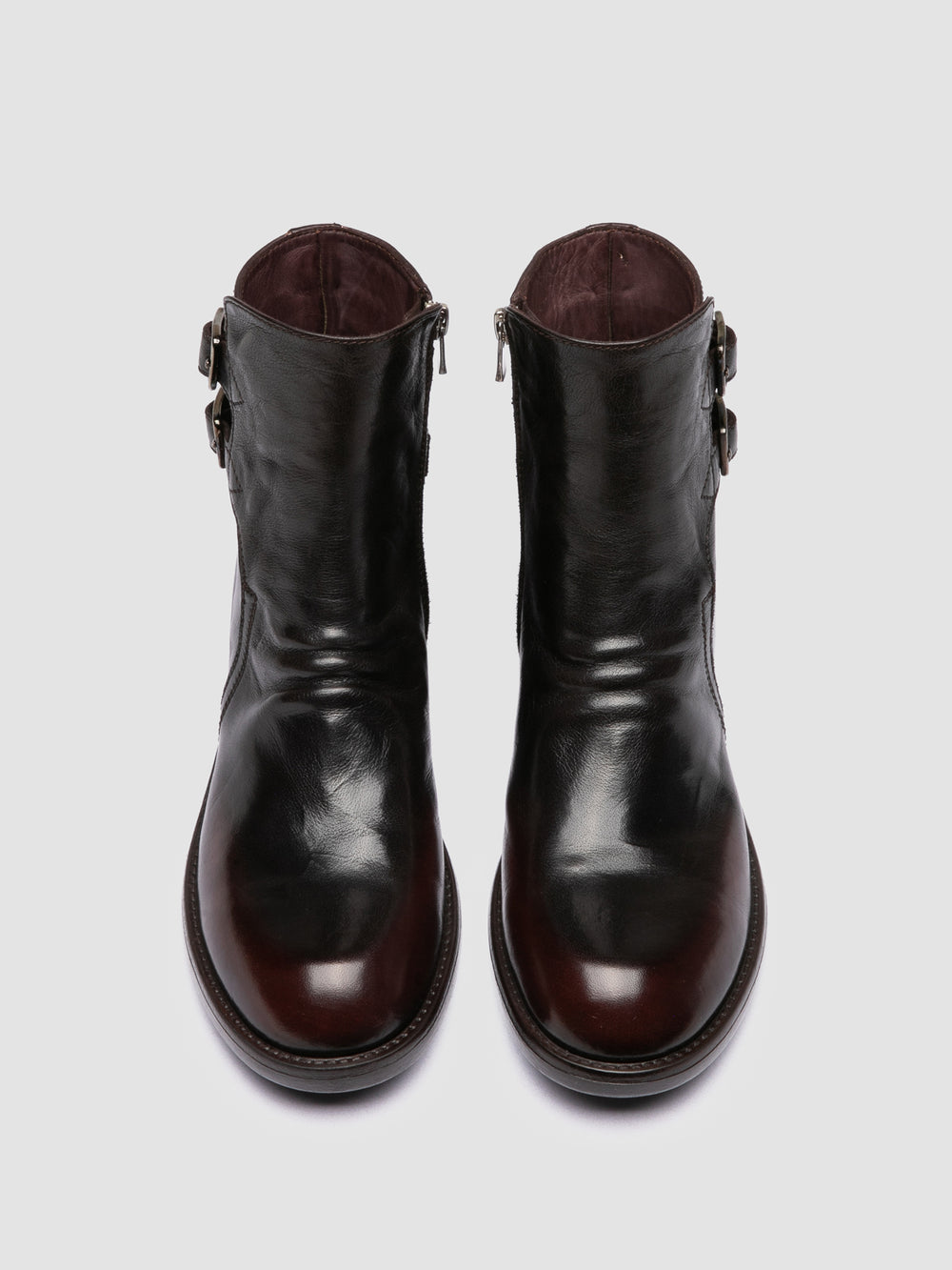 DIARY 114 - Brown Leather Zip Boots - Image 2