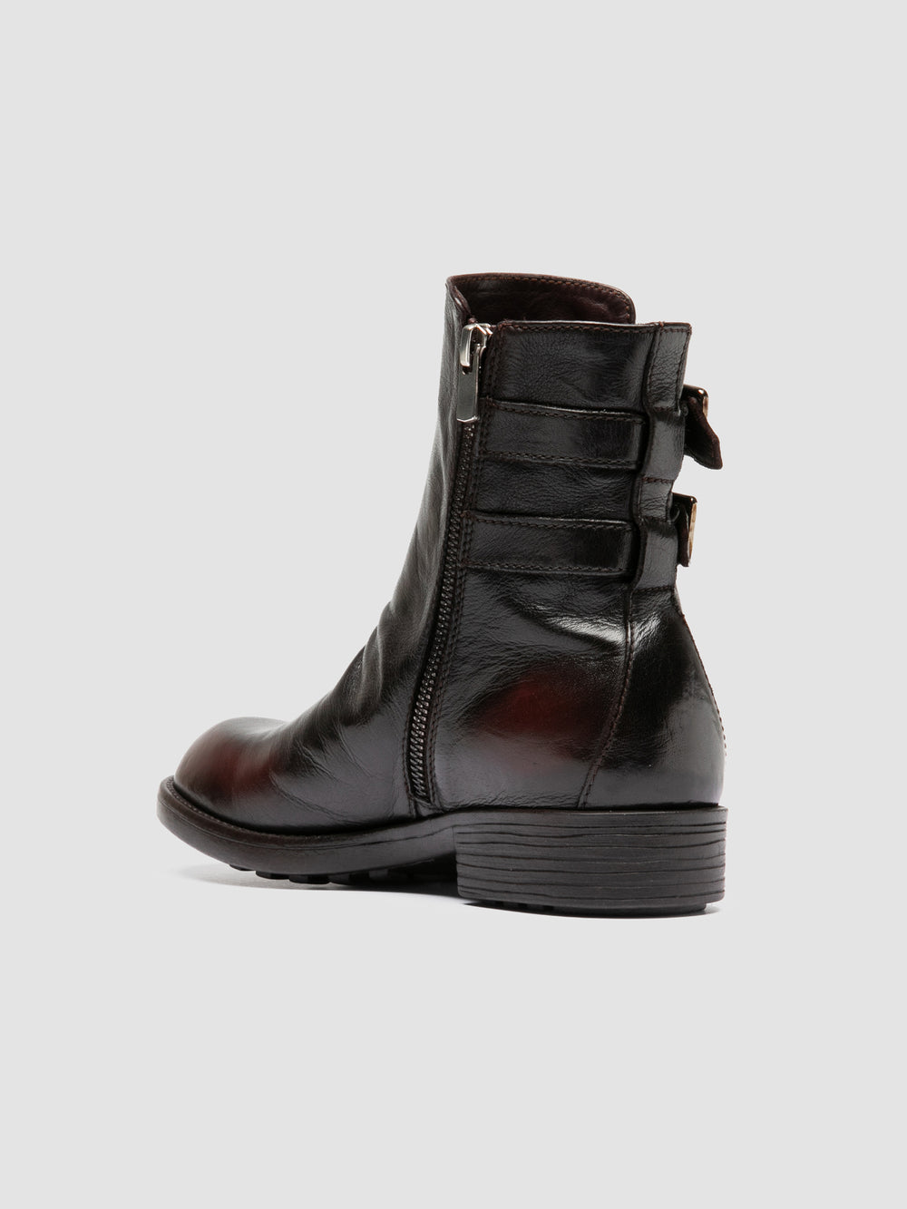 DIARY 114 - Brown Leather Zip Boots - Image 4