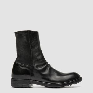 DIARY 115 - Black Stretch Leather Boots