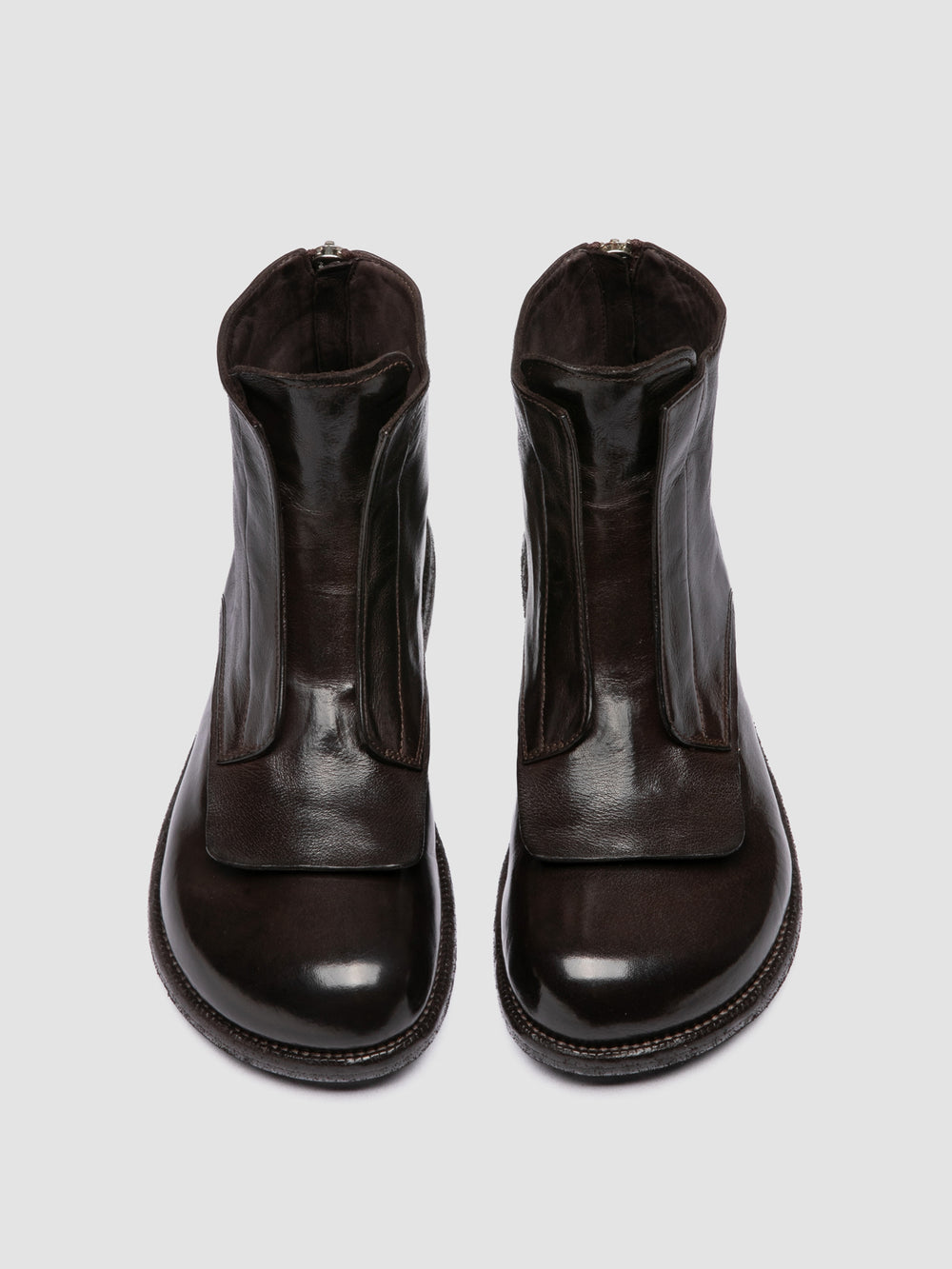 EMERALD DD 002 - Brown Leather Zipped Boots - Image 2
