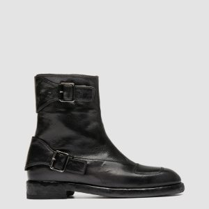 EPHYMERAL 003 - Black Leather Zipped Boots