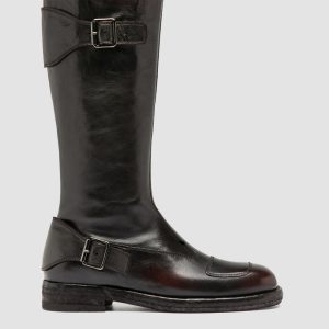 EPHYMERAL 004 - Brown Leather Zipped Boots