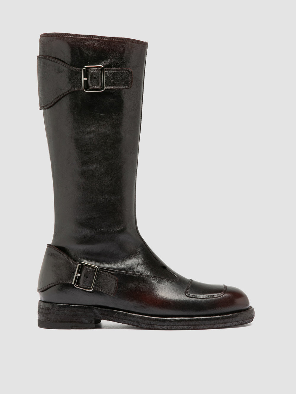 EPHYMERAL 004 - Brown Leather Zipped Boots