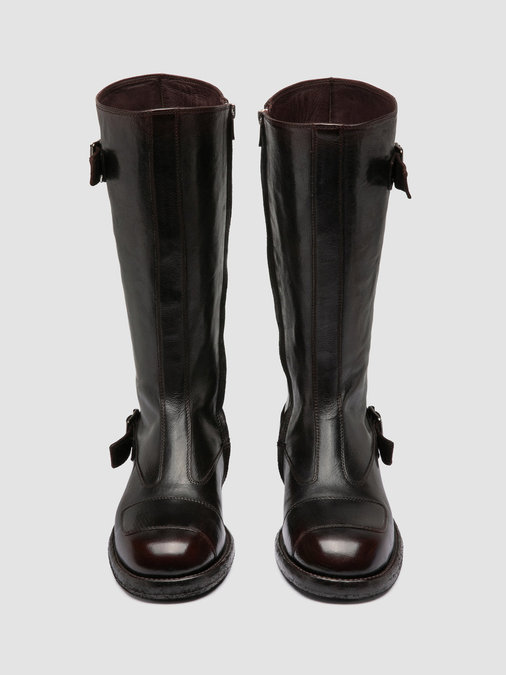 EPHYMERAL 004 - Brown Leather Zipped Boots - Image 3