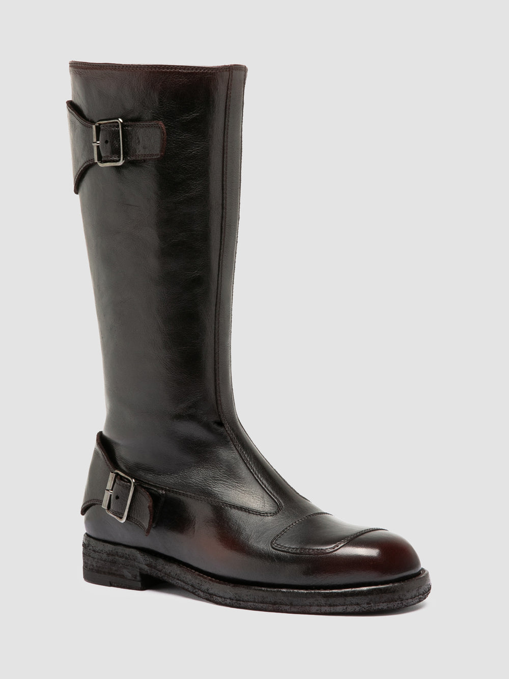 EPHYMERAL 004 - Brown Leather Zipped Boots - Image 4