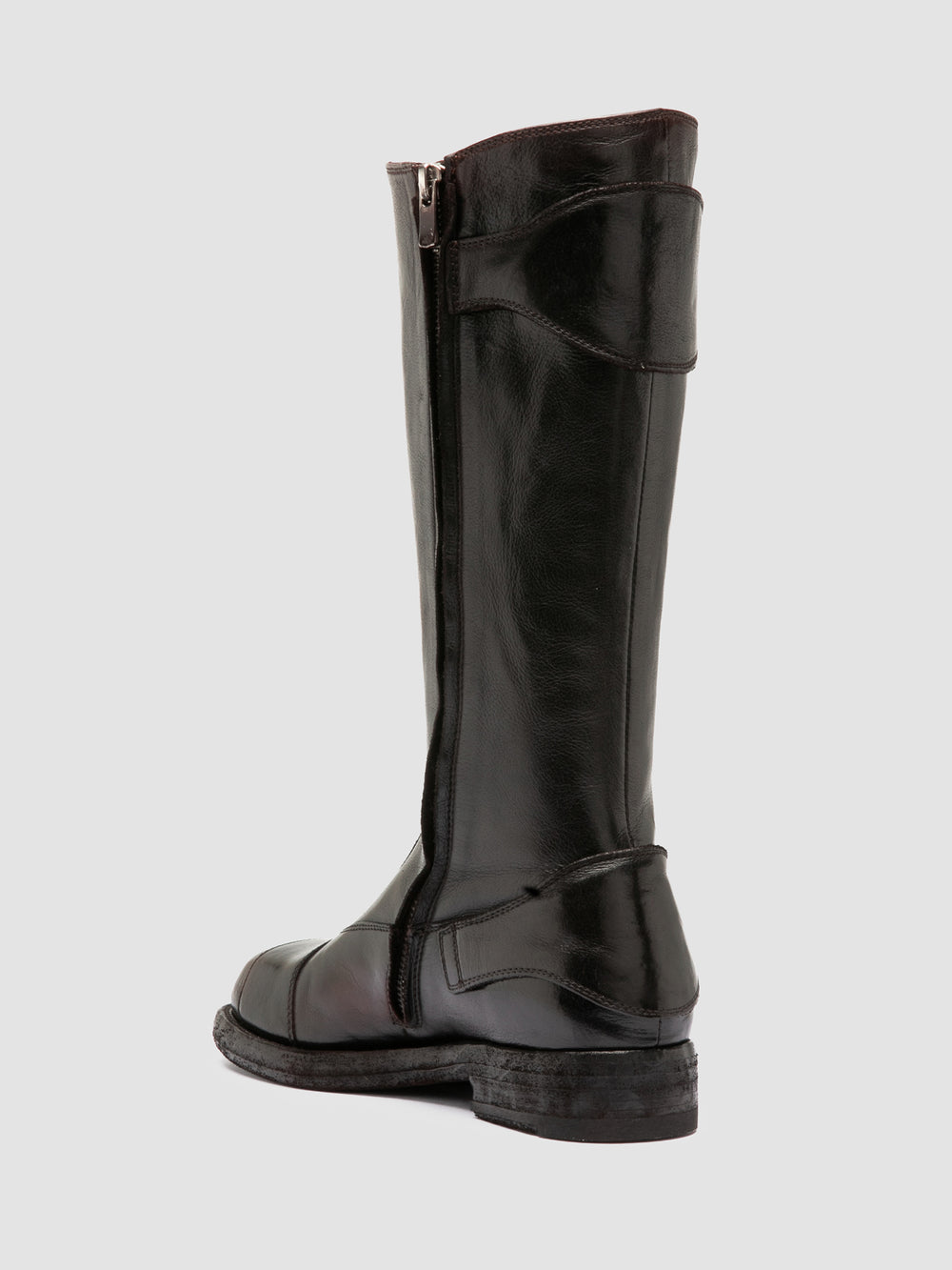 EPHYMERAL 004 - Brown Leather Zipped Boots - Image 5