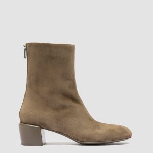 FLORE 012_W - Brown Suede Zip Boots