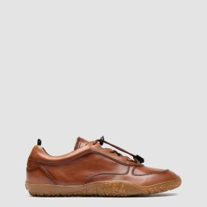 GHILLE 101 - Brown Leather Low Top Sneakers