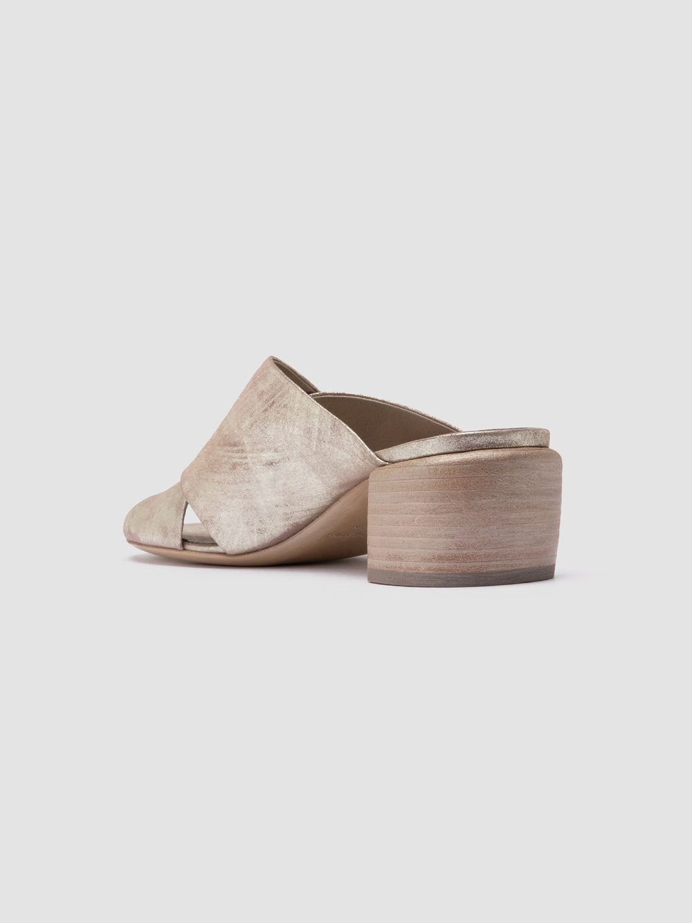 HADRY 007 - Gold Leather Slide Sandals - Image 4