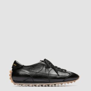JARRED 102 W - Black Leather Low Top Sneakers
