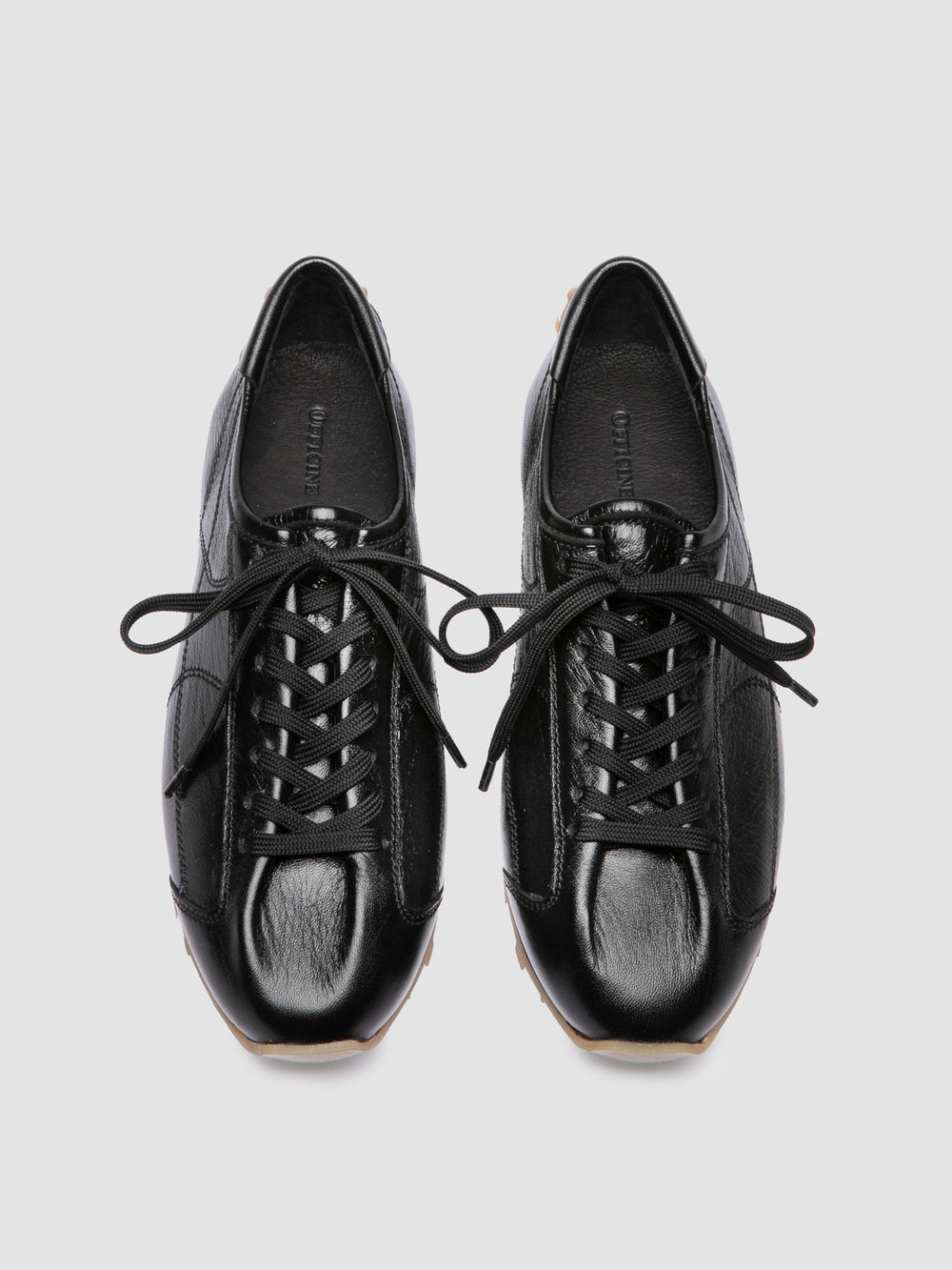 JARRED 102 W - Black Leather Low Top Sneakers - Image 2