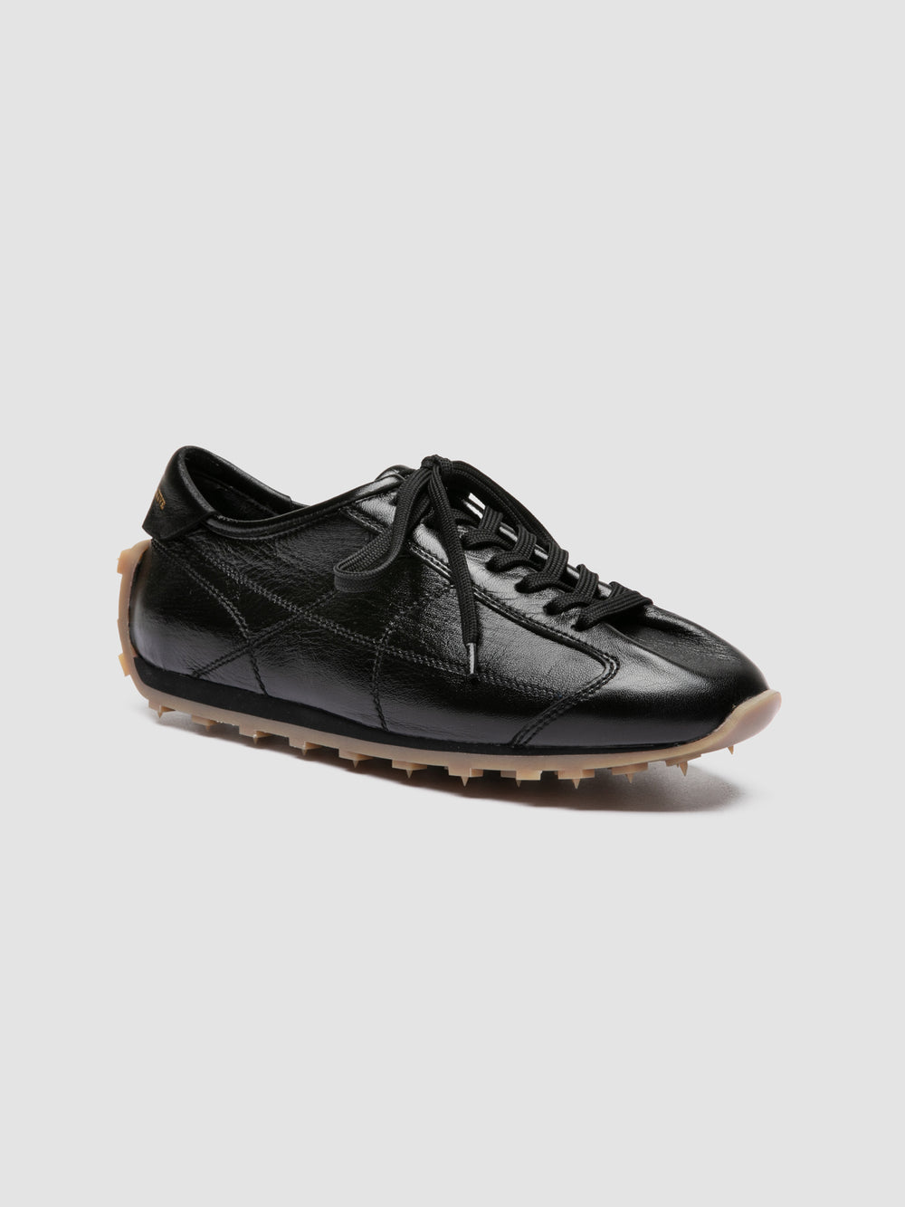 JARRED 102 W - Black Leather Low Top Sneakers - Image 3