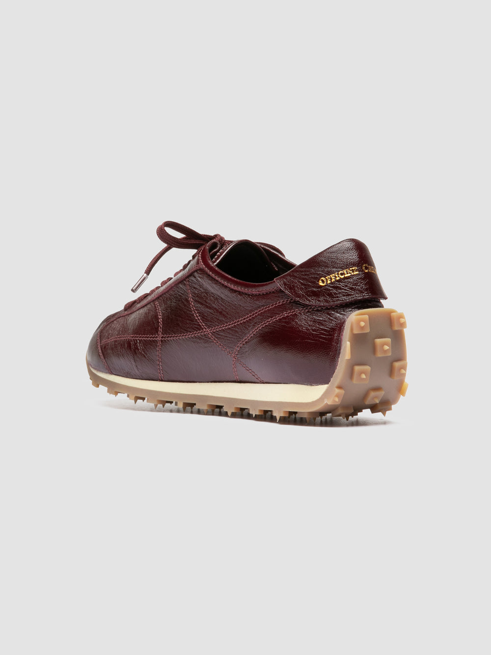 JARRED 102_W - Burgundy Leather Low Top Sneakers - Image 4