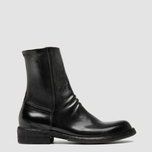 LEGRAND 171 - Black Leather Zipped Boots