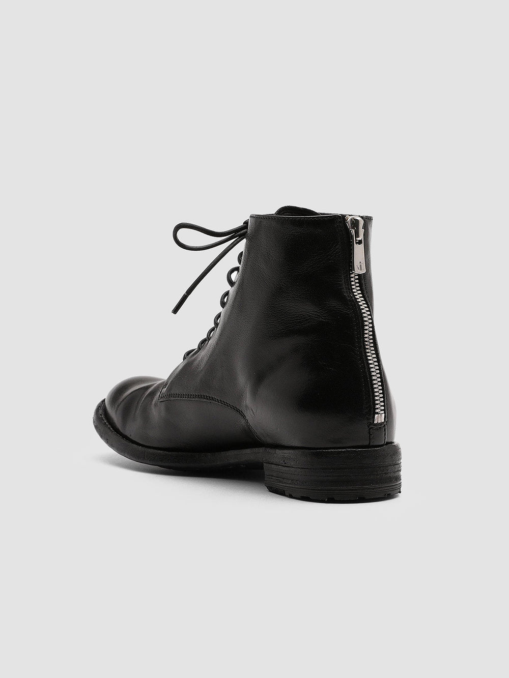 LEXIKON 123 - Black Zipped Leather Ankle Boots - Image 4