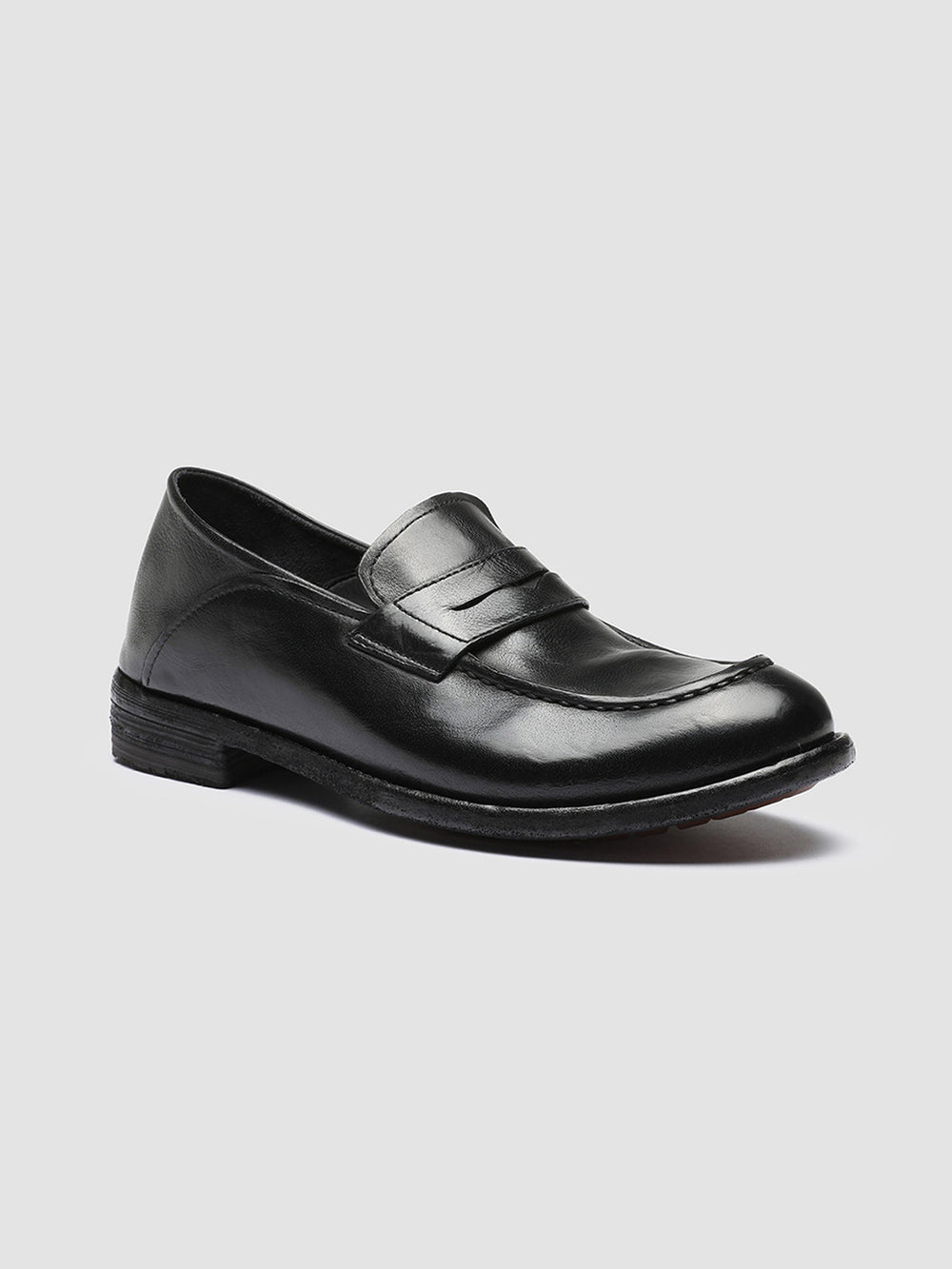 LEXIKON 140 - Black Leather Penny Loafers - Image 3