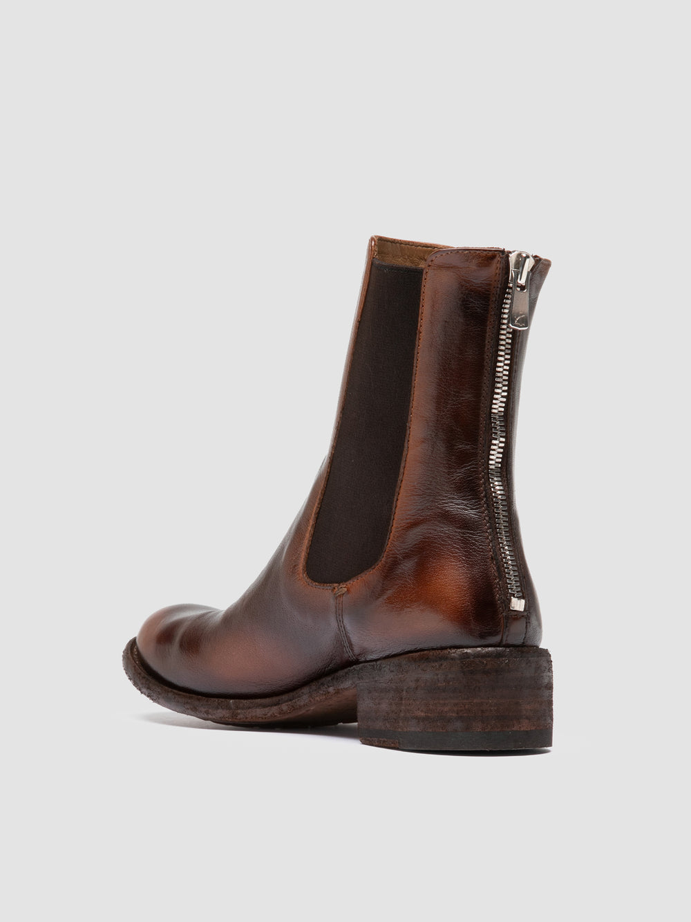 LISON 017 - Brown Leather Chelsea Boots - Image 4