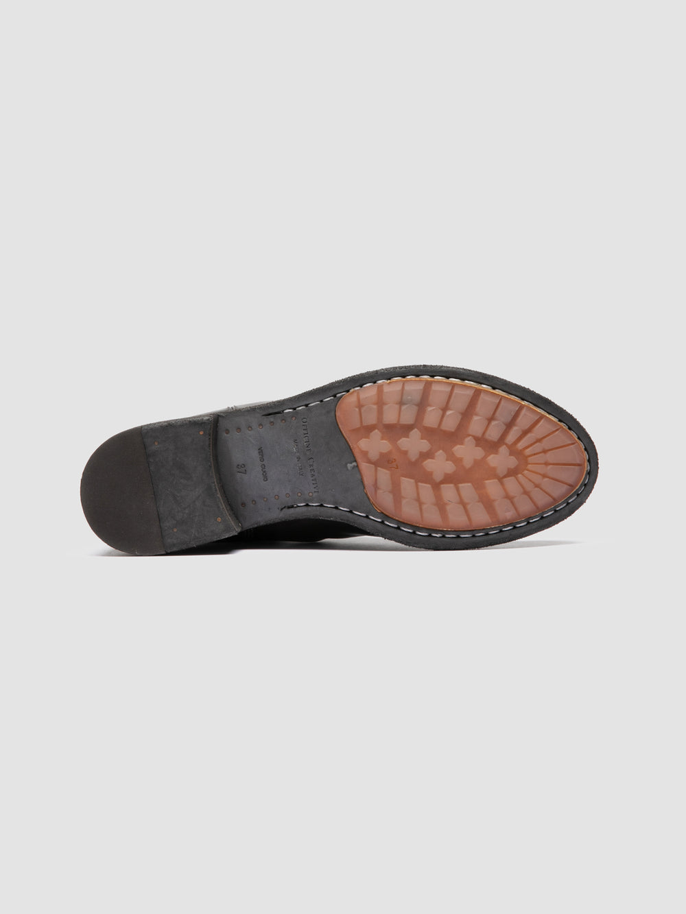 LISON 017 - Grey Leather Chelsea Boots - Image 5
